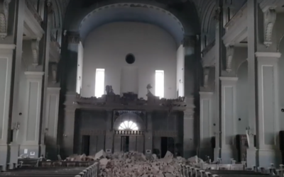 The earthquake in Zagreb damaged Basilica of the Sacred Heart