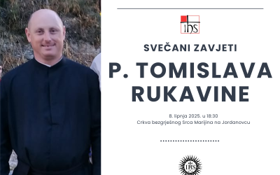 Najava: p. Tomislav Rukavina položit će svoje svečane zavjete